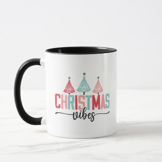 Christmas Vibes - Feestelijke boom ontwerp Mok (Links)