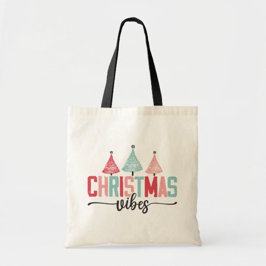 Christmas Vibes - Feestelijke boom ontwerp Tote Bag (Voorkant)