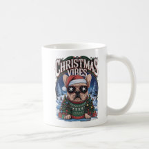"Christmas Vibes Franse Bulldog Holiday Design"