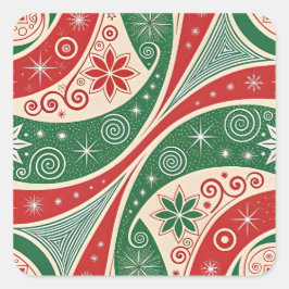 Christmas Vibes Vierkante Sticker