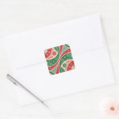 Christmas Vibes Vierkante Sticker (Envelop)
