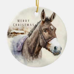 Christmas Vibes - Waterverf Ezel en Ermine - Keramisch Ornament