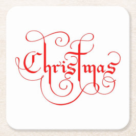 CHRISTMAS VIERKANTE KARTONNEN ONDERZETTER
