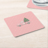 Christmas Vierkante Kartonnen Onderzetter (Schuin)