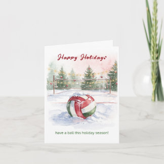 Christmas Volleyball Holiday Greeting Cards Feestdagen Kaart