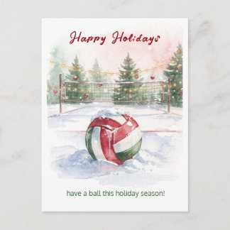 Christmas Volleyball Holiday Greeting Cards Feestdagenkaart