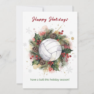 Christmas Volleyball Holiday Greeting Cards Feestdagenkaart