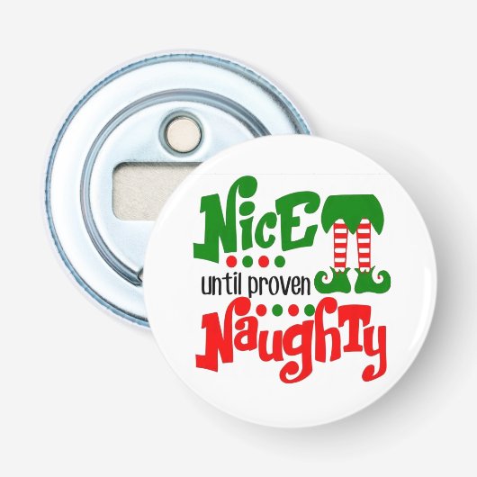 **CHRISTMAS VOOR DE NAUWKEURIGHEID** BUTTON FLESOPENER (Voorkant)