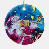 CHRISTMAS W BRIEF/INSPIRED SANTA MONOGRAM KERAMISCH ORNAMENT (Achterkant)
