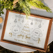 Christmas Wall Art DYI Custom Name Fun Poster