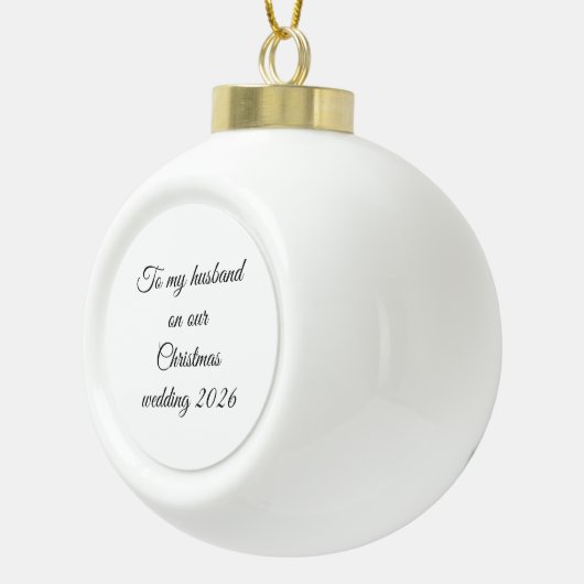 Christmas wedding keramische bal ornament (Rechts)