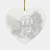 CHRISTMAS WEIMARANER ANGEL KERAMISCH ORNAMENT (Achterkant)