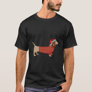 Christmas Weiner Daschund T-Shirt Doxie In Dog Dre