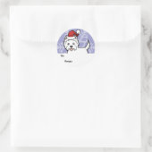 Christmas West Highland White Terrier Étiquettes c (Sac)