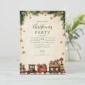 Christmas Whimsical Toy Express Kaart (Staand voorkant)