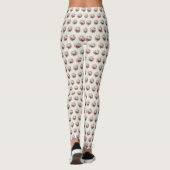 Christmas White Red Flowers Holidays Elegant Leggings (Achterkant)