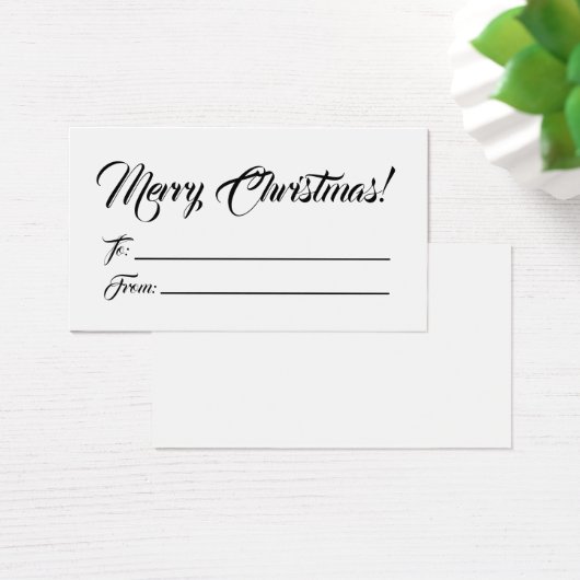 Christmas white to from blank script (Bureau)