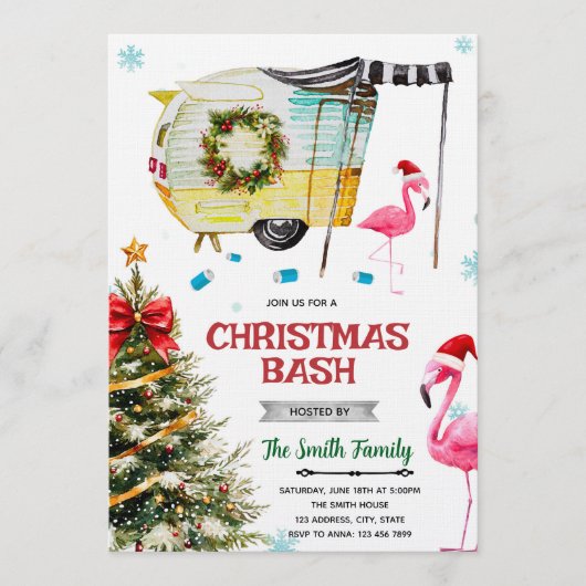 Christmas White Trash Bash Invitation (Devant)