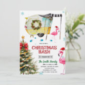 Christmas White Trash Bash Invitation Kaart (Staand voorkant)