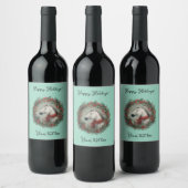 Christmas Wine Bottle Label customizable  Wijn Etiket (Flessen)