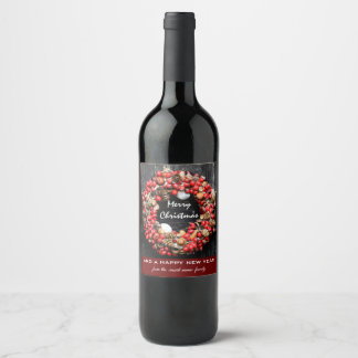 Christmas Wine Bottle Label Set Wijn Etiket