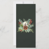 Christmas Winter Floral Elegant Wedding Menu (Dos)