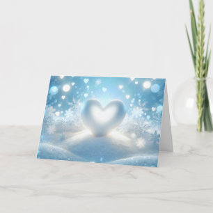 Christmas Winter Heart Feestdagen Kaart