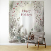 Christmas Winter Holiday Backdrop Wandkleed (In situ)