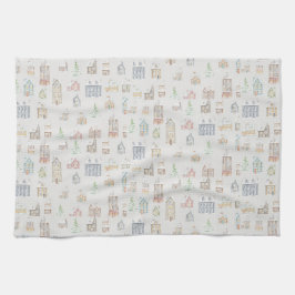 Christmas Winter House Tea Towel Theedoek