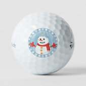 CHRISTMAS WINTER SNOWMAN GOLFBALLEN (Voorkant)