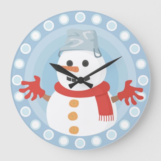 CHRISTMAS WINTER SNOWMAN GROTE KLOK (Voorkant)