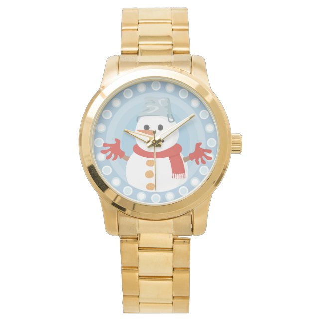 CHRISTMAS WINTER SNOWMAN HORLOGE (Voorkant)