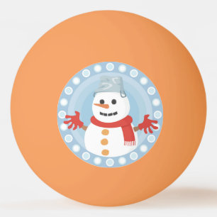 CHRISTMAS WINTER SNOWMAN PINGPONGBALLEN