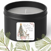 Christmas Winter Solstice Candle Label Sticker