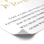 Christmas Winter Who's Memory Bridal Shower Game Poster (Hoek)