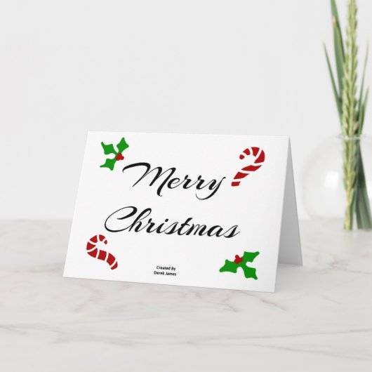 Christmas Wishes Standard-Size Greeting Card Bedankkaart (Voorkant)