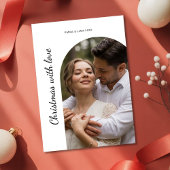 Christmas With Love Personalized Couple Card Feestdagenkaart