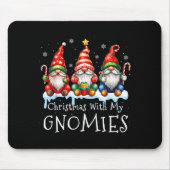 Christmas With My Gnomies Buffalo Plaid Gnome Fami Muismat (Voorkant)