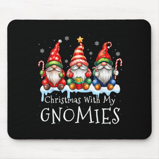 Christmas With My Gnomies Buffalo Plaid Gnome Fami Muismat (Voorkant)