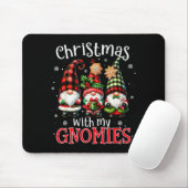 Christmas With My Gnomies Buffalo Plaid Gnome Fami Muismat (Met muis)
