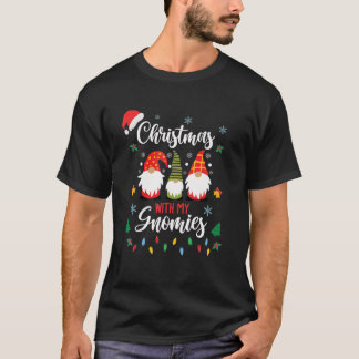 Christmas With My Gnomies Funny Family Christmas T-shirt