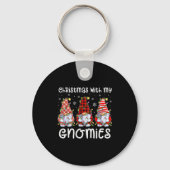 Christmas With My Gnomies Xmas Gnome Family Christ Sleutelhanger (Voorkant)