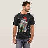Christmas Wolf | Festive Holiday Lights Design T-shirt (Voorkant volledig)
