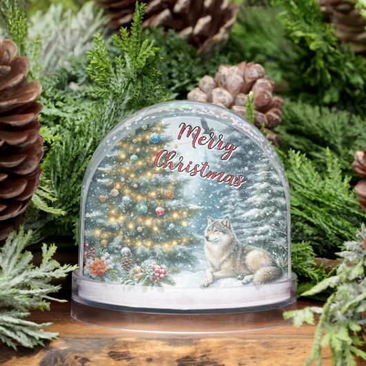 Christmas Wolf Winter Snow Globe (Hiver)