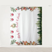 Christmas Woodland Animals Baby Het is een koud wa Wandkleed (Voorkant)