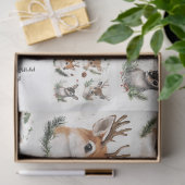 Christmas Woodland Deer Foliage Tissuepapier (Geschenk)