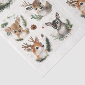 Christmas Woodland Deer Foliage Tissuepapier (Detail)