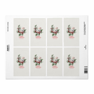Christmas Woodland Minimalistische eenvoudige vaka Etiket