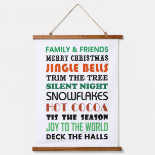 CHRISTMAS WORDS HANGEND WANDKLEED