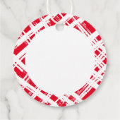 CHRISTMAS WRAPPING grappig mooi lijststempel rood Bedankjes Labels (Achterkant)